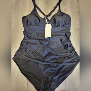 Heytalala Black One-Piece Swimsuit Tummy Control NWT ❤️